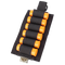 The Condor TSRS Shotshell Platform holds six orange shells in secure elastic loops—a black tactical holder ideal for EDC or range days.